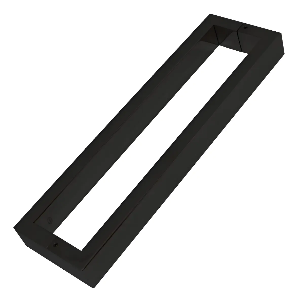 Puxador duplo Geris preto de 23 cm para porta de madeira ou vidro.