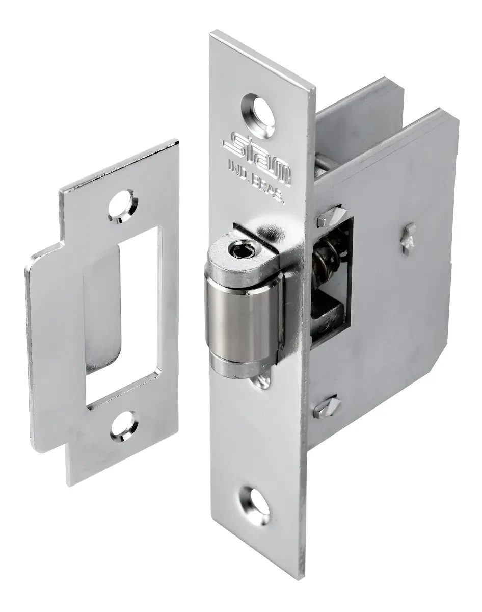 Imagem de Fecho Pivotante Auxiliar Inox Cromado Stam Trinco Rolete.