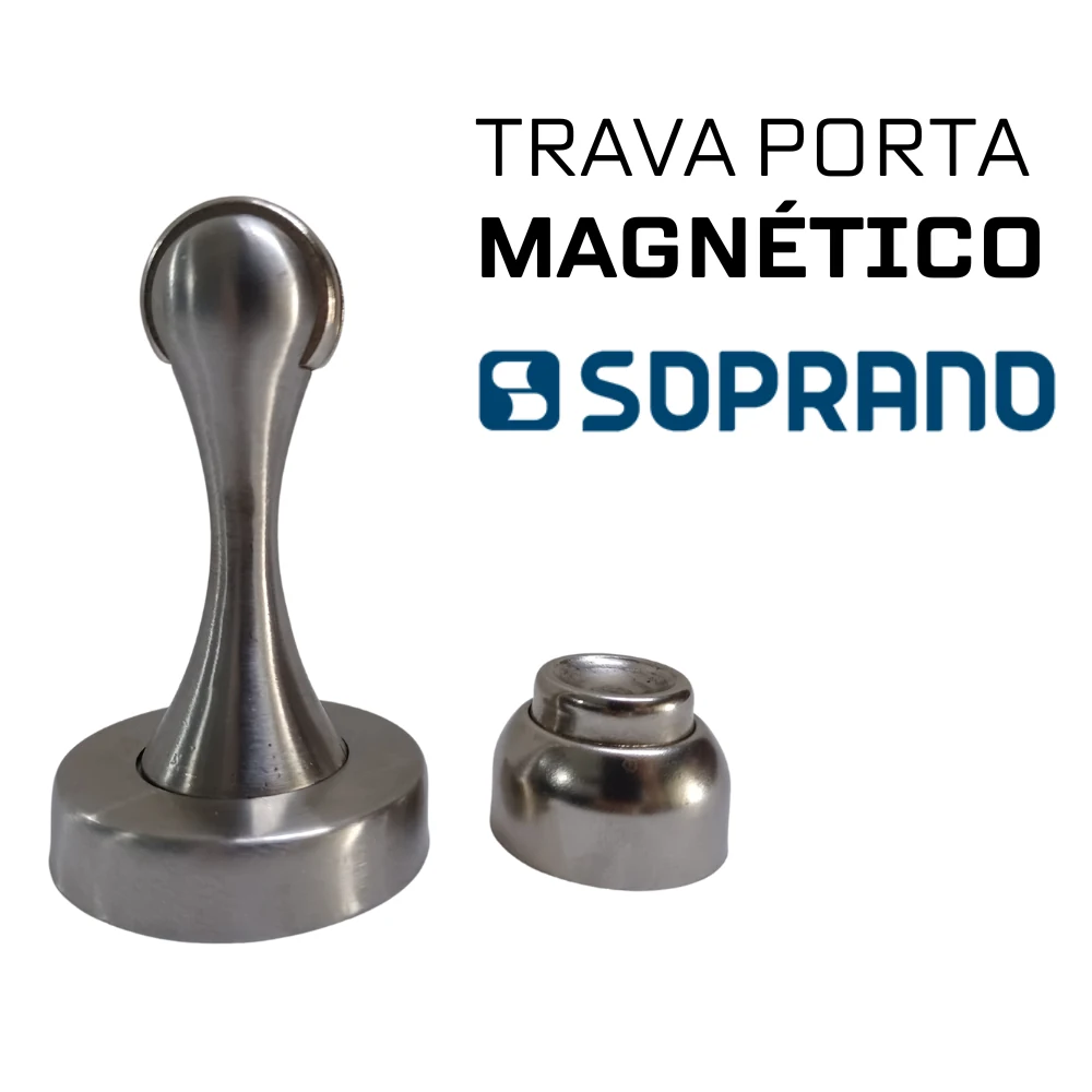Imagem de Prendedor De Porta Magnético Ímã Inox Soprano.