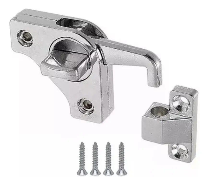 Imagem de Trinco Inteligente Para Porta De Abrir E Correr Cromado.