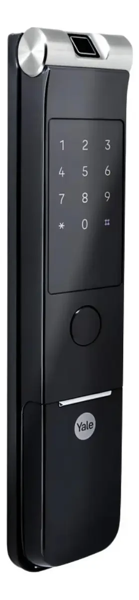 Imagem de Fechadura digital Yale YMF 40A RL com senha e biometria.