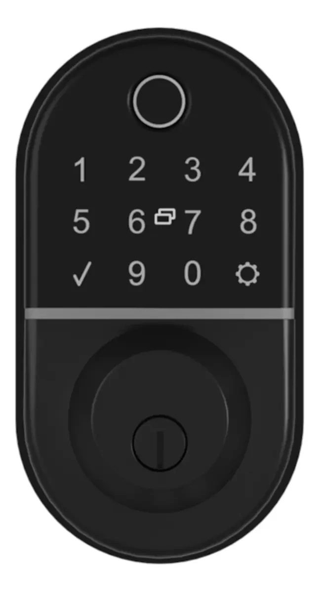 Imagem de Fechadura digital Yale Compact com trinco rolete biometria e senha.